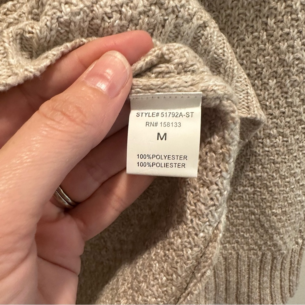 Pink Clover Cream Crew Neck Sweater - Picture 5 of 5
